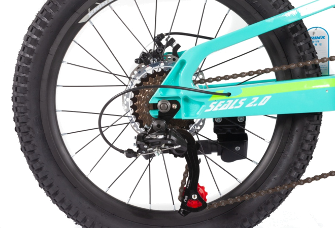 Купить велосипед підлітковий Trinx SEALS 2.0 20" Cyan-Yellow-White - дополнительное фото 4