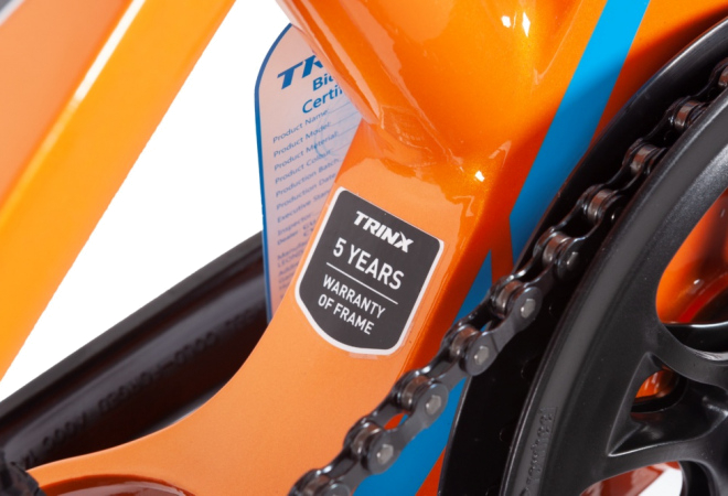 Купить велосипед підлітковий Trinx SEALS 3.0 20"  Orange-Black-Blue - дополнительное фото 10