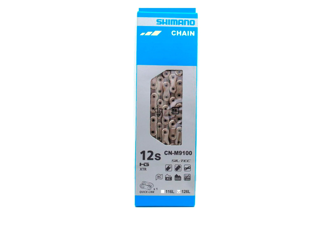 Купить ланцюг CN-M9100 XTR, 126 лінків, SIL-TEC 12-швидк, +QUICK-LINK