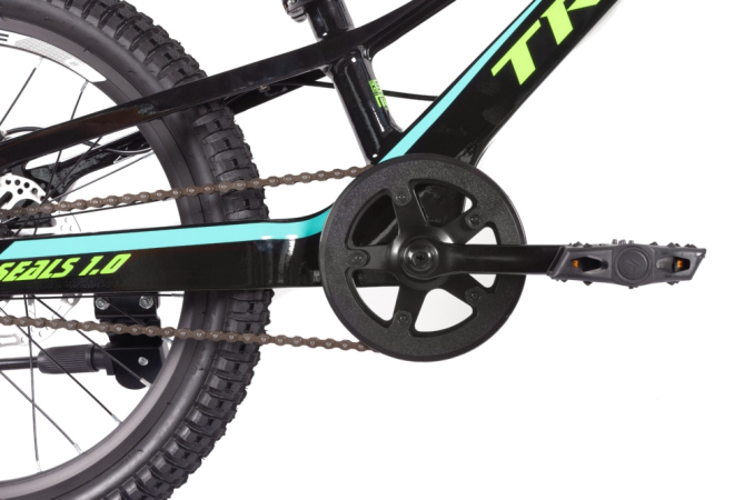 Купить велосипед підлітковий Trinx SEALS 1.0 20" Black-Yellow-Cyan - дополнительное фото 7