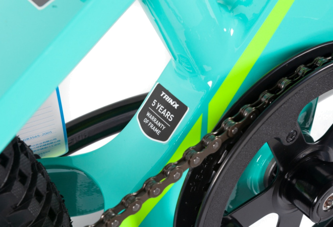 Купить велосипед підлітковий Trinx SEALS 2.0 20" Cyan-Yellow-White - дополнительное фото 11