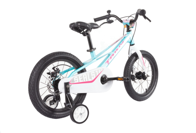 Купить велосипед підлітковий Trinx SEALS16D 16" Cyan-White-Rosy-Red - дополнительное фото 2