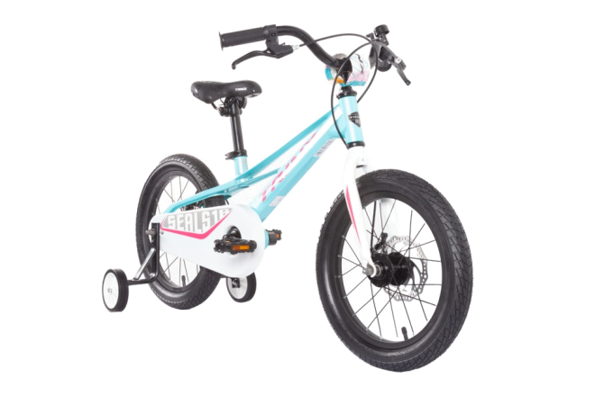 Купить велосипед підлітковий Trinx SEALS16D 16" Cyan-White-Rosy-Red - дополнительное фото 1